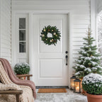 Christmas Wreath 22 Inch Gold Ornaments & Pine Cones