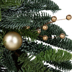 Christmas Wreath 22 Inch Gold Ornaments & Pine Cones