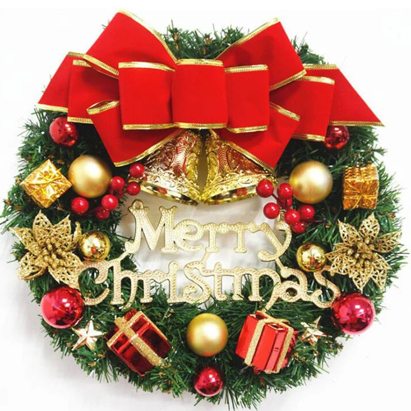 Christmas Wreath Bells & Ornaments Ready to Hang