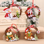 Christmas Wreath Felt Snowman Natural Twig Indoor Outdoor