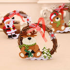 Christmas Wreath Felt Snowman Natural Twig Indoor Outdoor