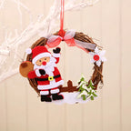 Christmas Wreath Felt Snowman Natural Twig Indoor Outdoor
