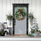 Christmas Wreath Handmade Pinecones & Bells Weather-Resistant