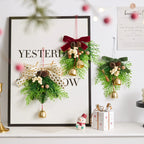 Christmas Wreath Realistic Pine Cones & Berries Weather-Resistant