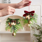 Christmas Wreath Realistic Pine Cones & Berries Weather-Resistant