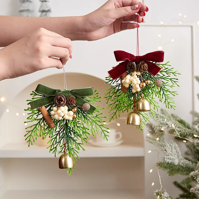 Christmas Wreath Realistic Pine Cones & Berries Weather-Resistant
