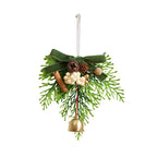 Christmas Wreath Realistic Pine Cones & Berries Weather-Resistant