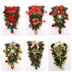 Christmas Wreath Red & Gold Baubles Merry Christmas Sign