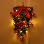 Christmas Wreath Red & Gold Baubles Merry Christmas Sign