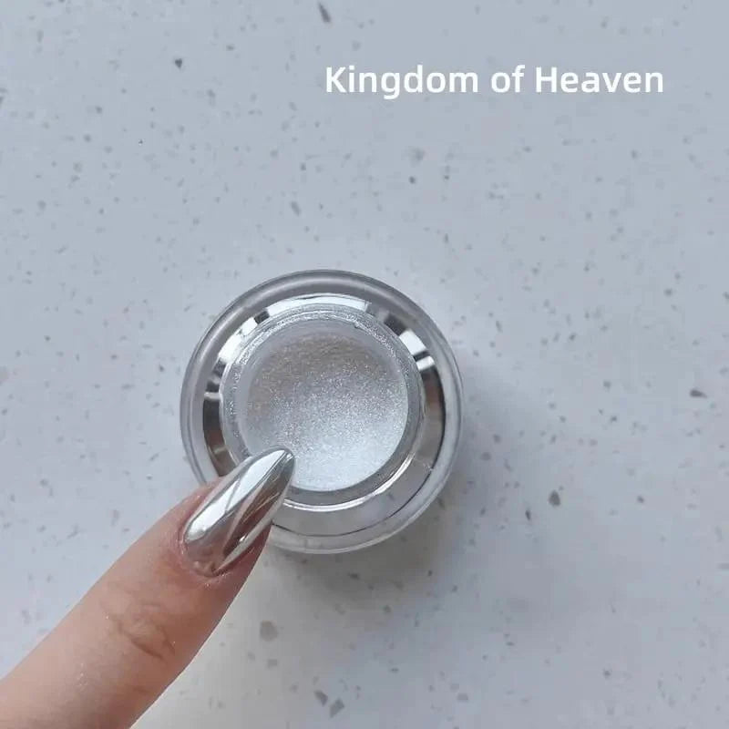 Chrome Nail Powder Mirror Shine & Skin-Friendly Set of 2