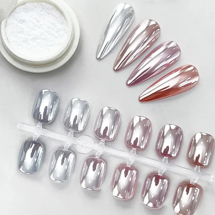 Chrome Nail Powder Mirror-Shiny For Gel, Acrylic & Natural