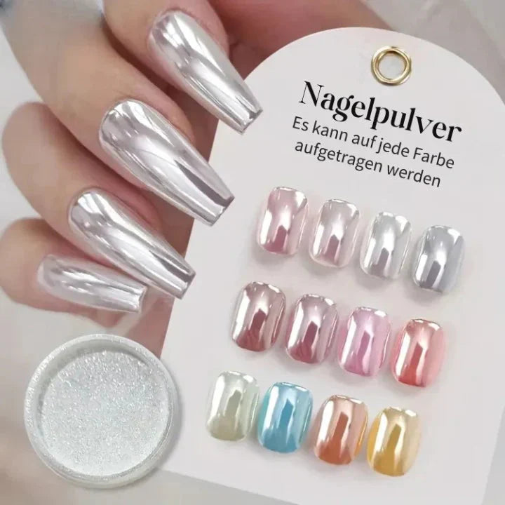 Chrome Nail Powder Mirror-Shiny For Gel, Acrylic & Natural
