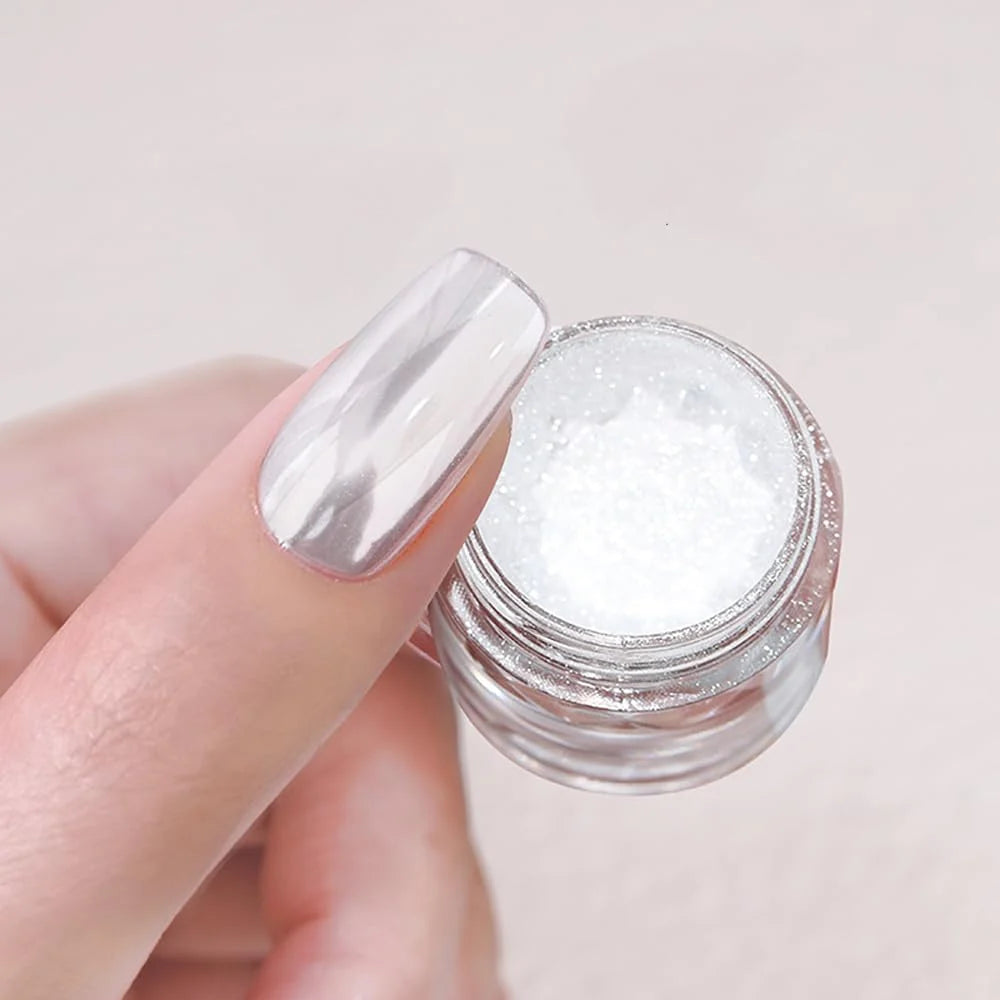 Chrome Nail Powder Mirror-Shiny For Gel, Acrylic & Natural