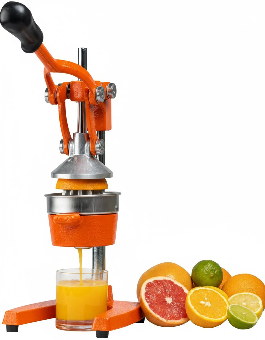 Citrus Press Cast Iron Lever Action Stainless Steel Cone