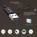 Clamp Desk Lamp 360° Gooseneck Flicker-Free & USB Powered