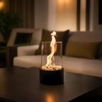 Clean-Burning Portable Glass Tabletop Fire Bowl