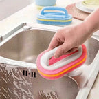 Cleaning Sponge Two-Layer Scrub Multi-Surface Ergonomic Handle