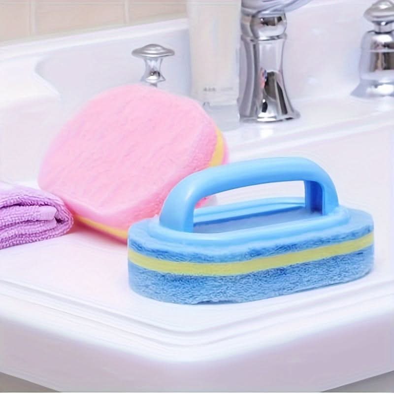 Cleaning Sponge Two-Layer Scrub Multi-Surface Ergonomic Handle