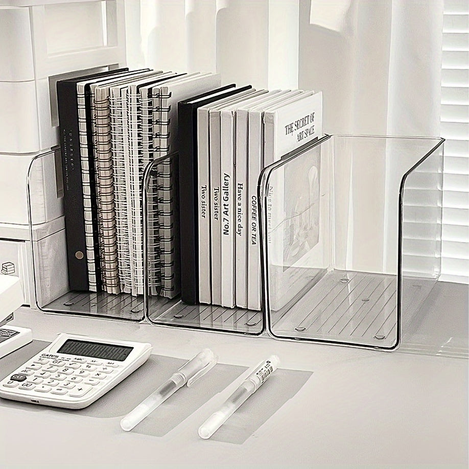 Clear U-Shaped Acrylic Bookend Stand
