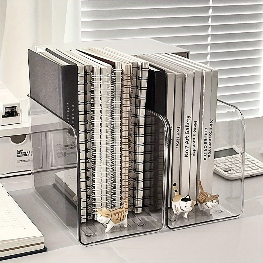 Clear U-Shaped Acrylic Bookend Stand