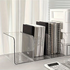 Clear U-Shaped Acrylic Bookend Stand