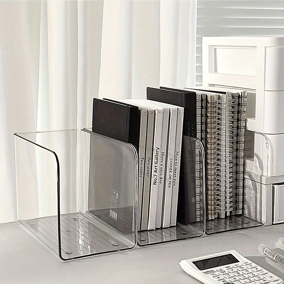 Clear U-Shaped Acrylic Bookend Stand