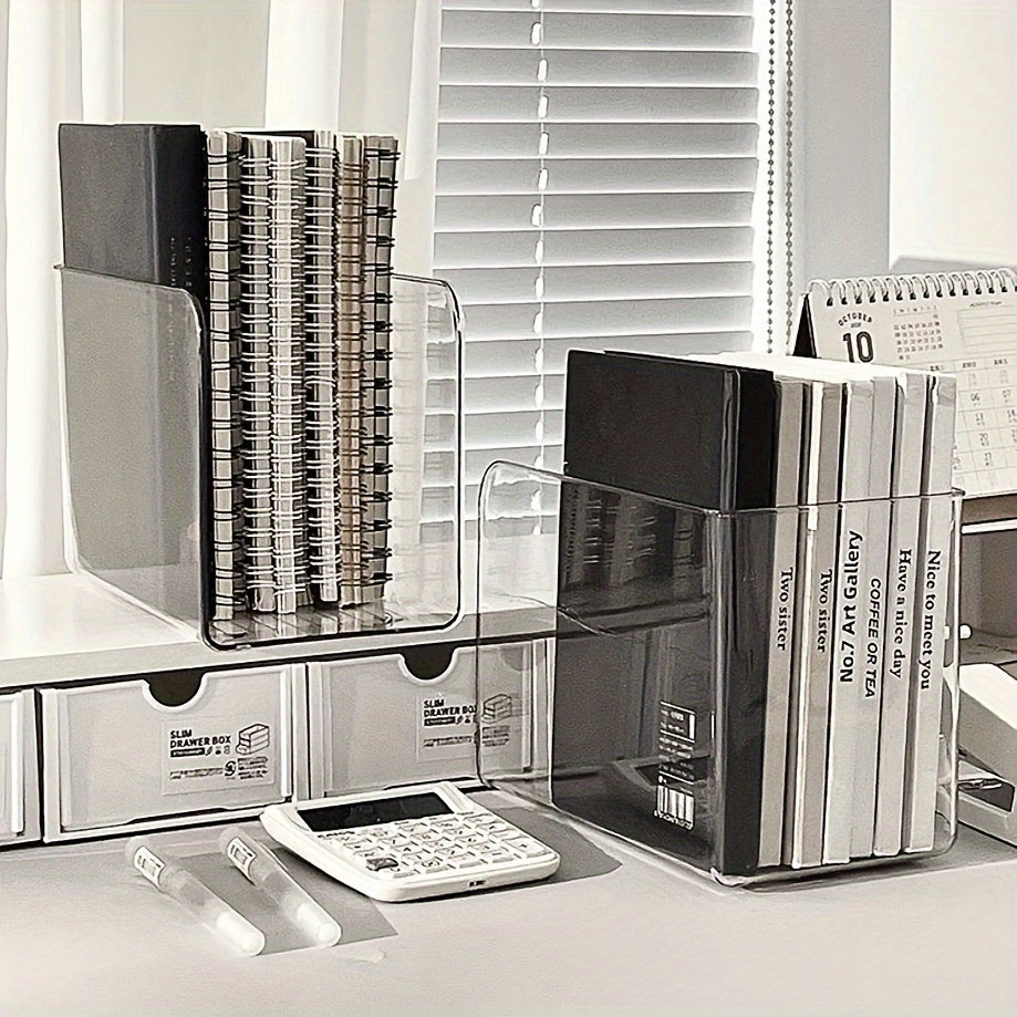 Clear U-Shaped Acrylic Bookend Stand
