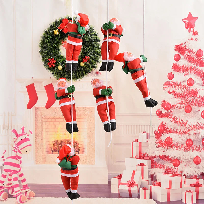 Climbing Santa Decoration 12 Inch Indoor & Outdoor