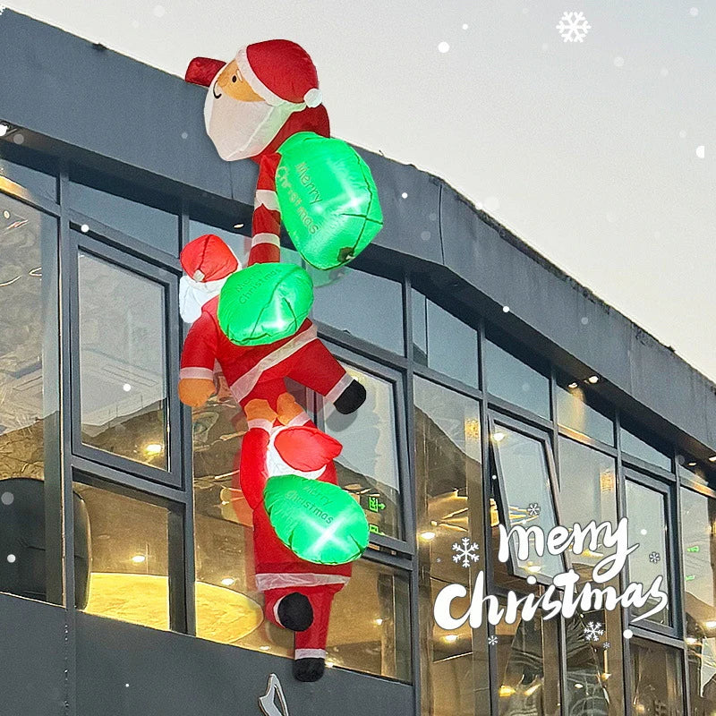 Climbing Santa Figure LED Lights Indoor Outdoor