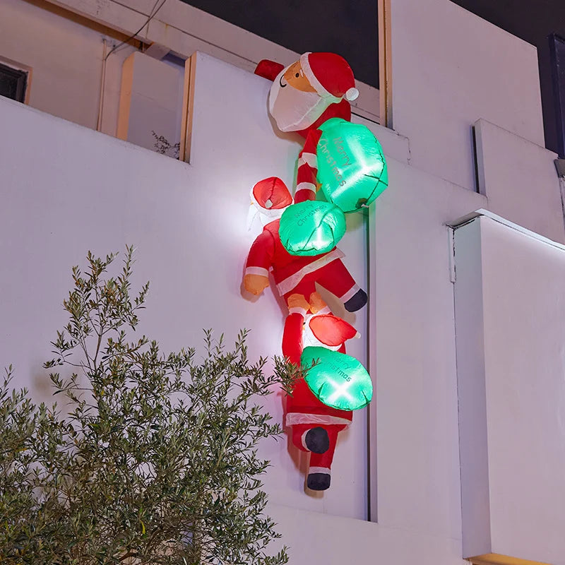 Climbing Santa Figure LED Lights Indoor Outdoor