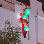 Climbing Santa Figure LED Lights Indoor Outdoor
