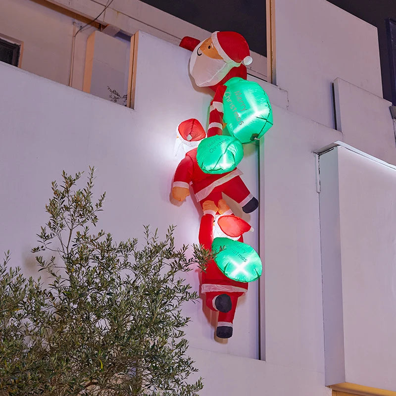 Climbing Santa Figure LED Lights Indoor Outdoor