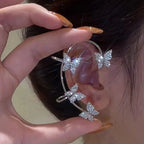 Clip Earrings Adjustable Cushioned Pads Cubic Zirconia