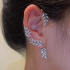 Clip Earrings Adjustable Cushioned Pads Cubic Zirconia