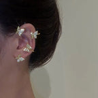 Clip Earrings Adjustable Cushioned Pads Cubic Zirconia