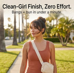 Clip-In Bangs Instant Full Look Double Clip Heat-Resistant Fiber