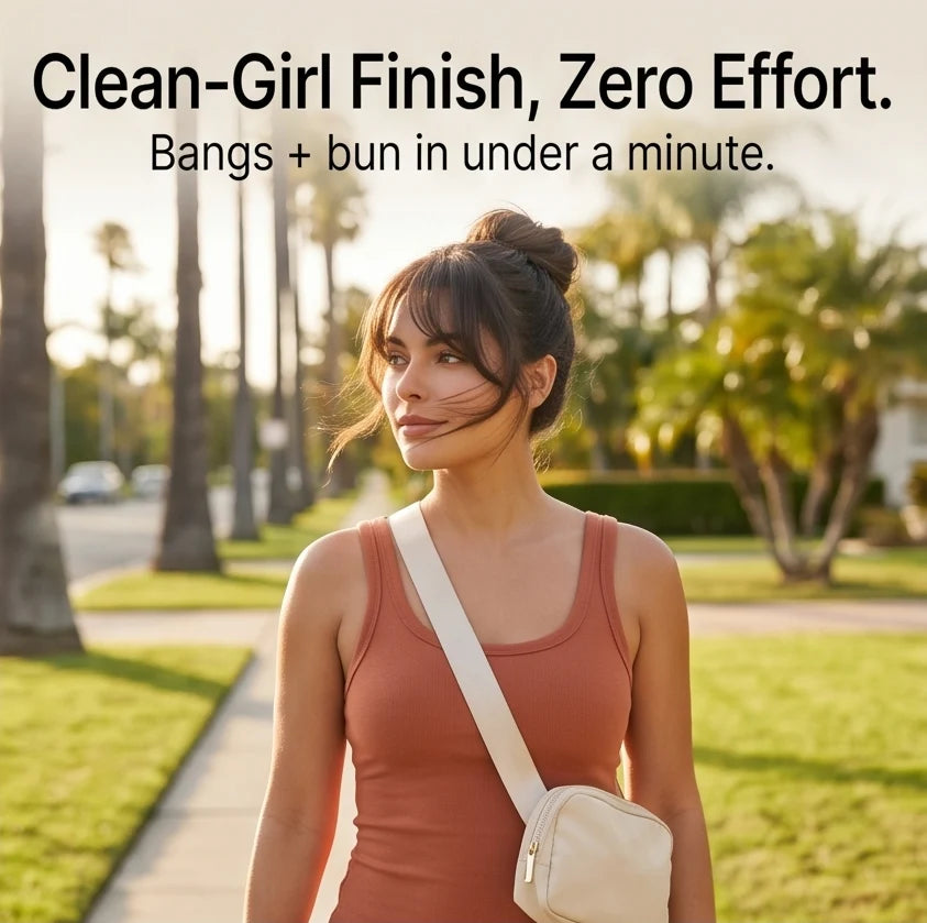 Clip-In Bangs Instant Full Look Double Clip Heat-Resistant Fiber