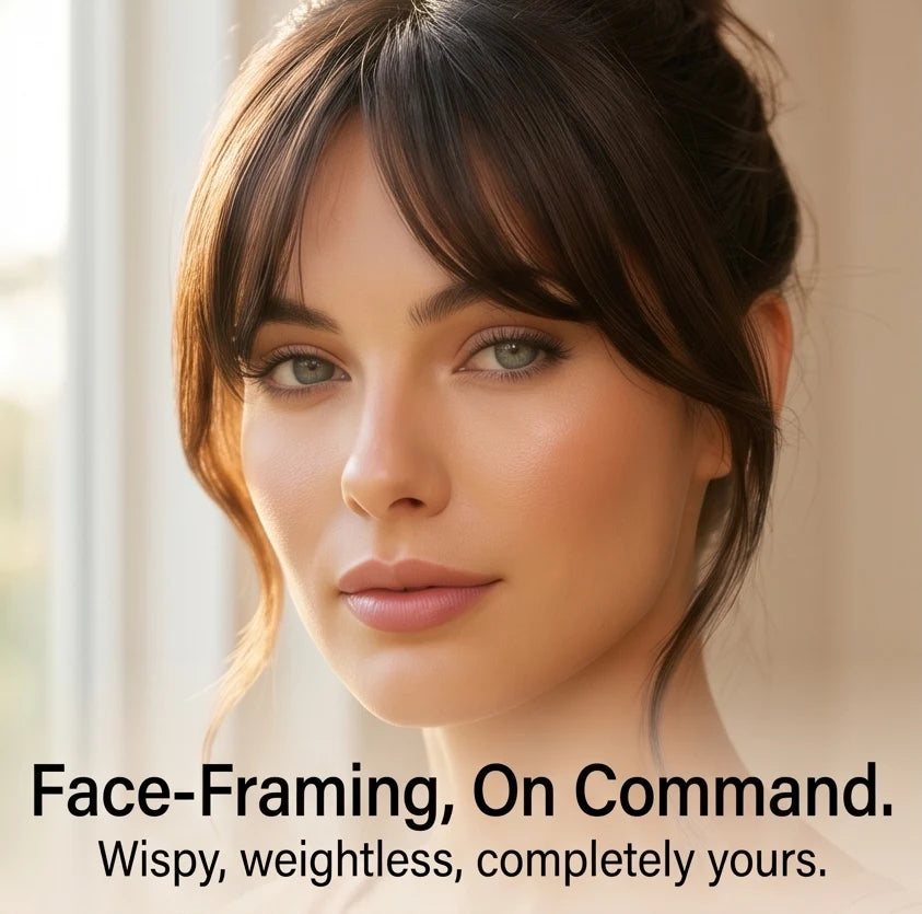 Clip-In Bangs Instant Full Look Double Clip Heat-Resistant Fiber
