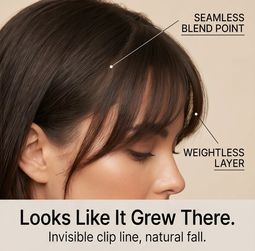 Clip-In Bangs Instant Full Look Double Clip Heat-Resistant Fiber