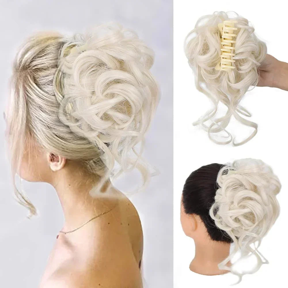 Clip-In Bun Natural-Looking Curls & Instant Volume