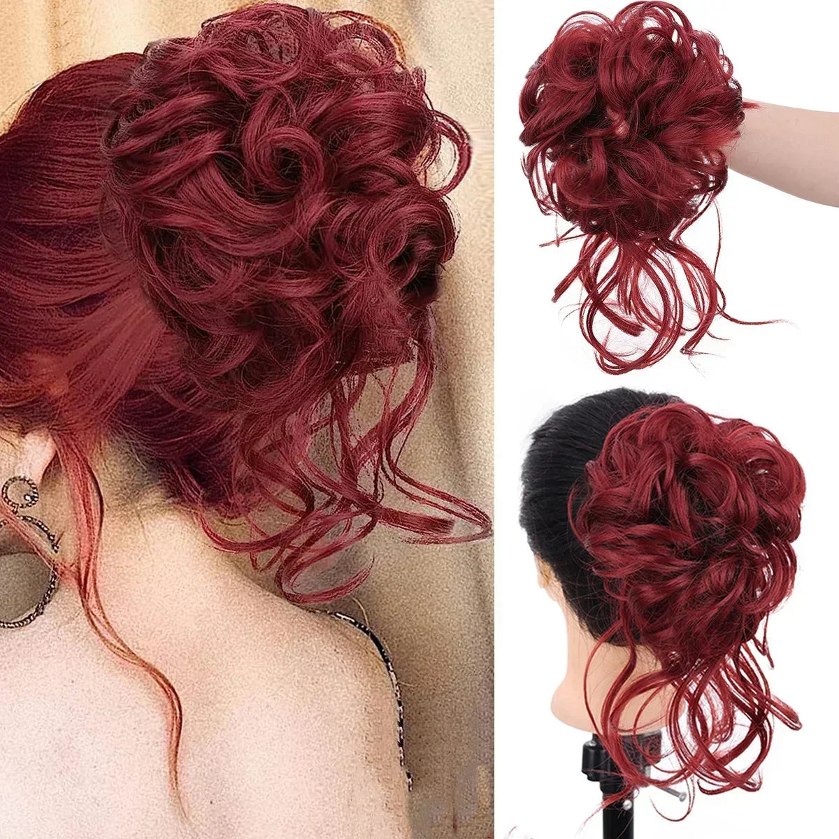 Clip-In Bun Natural-Looking Curls & Instant Volume