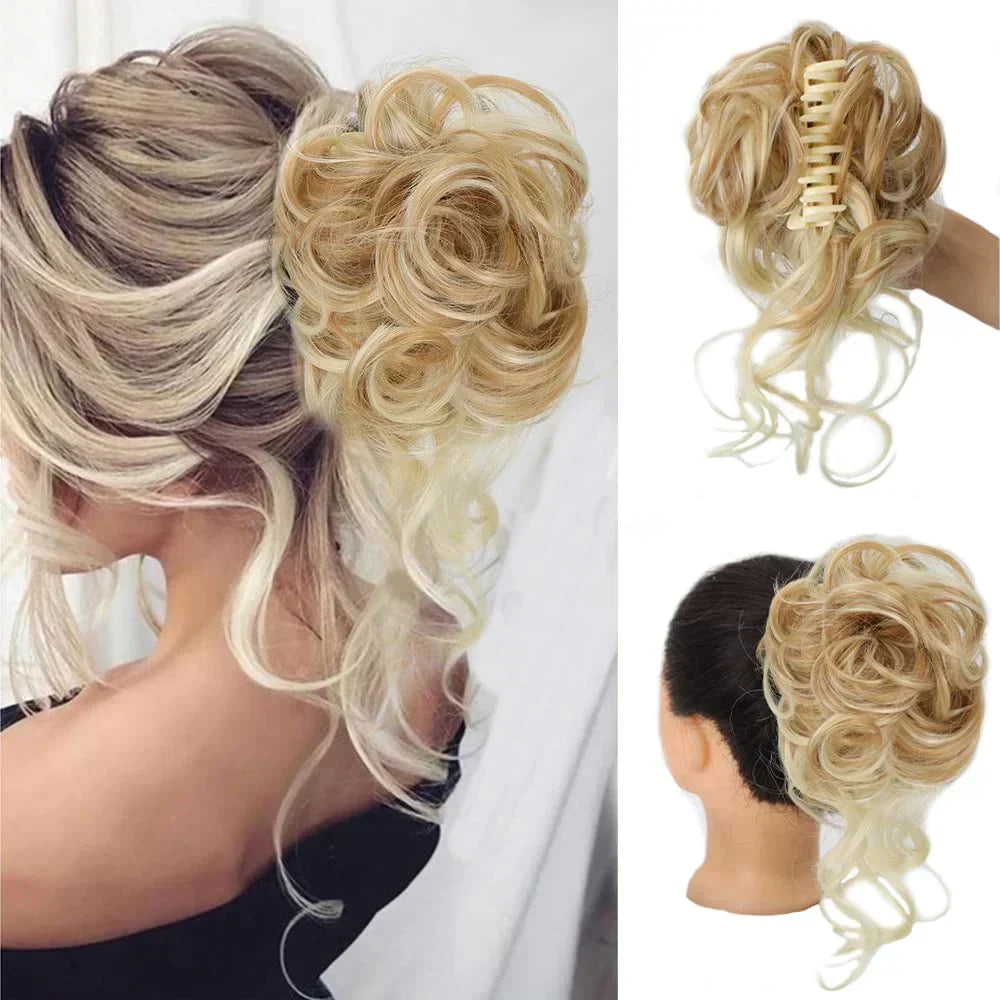 Clip-In Bun Natural-Looking Curls & Instant Volume