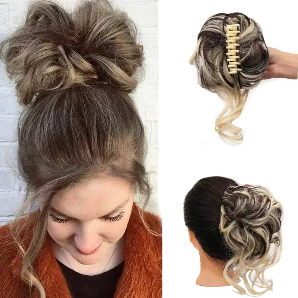 Clip-In Bun Natural-Looking Curls & Instant Volume