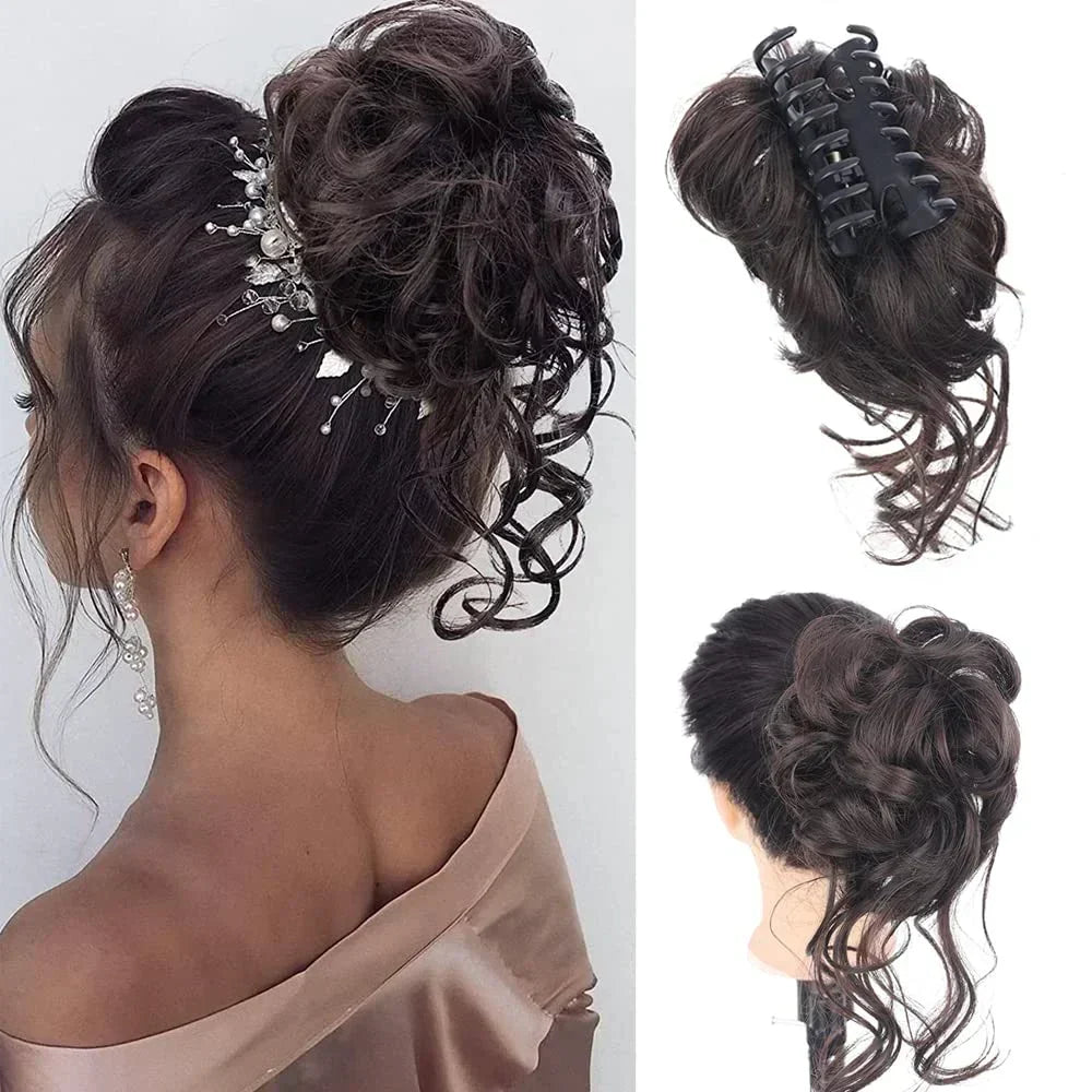 Clip-In Bun Natural-Looking Curls & Instant Volume