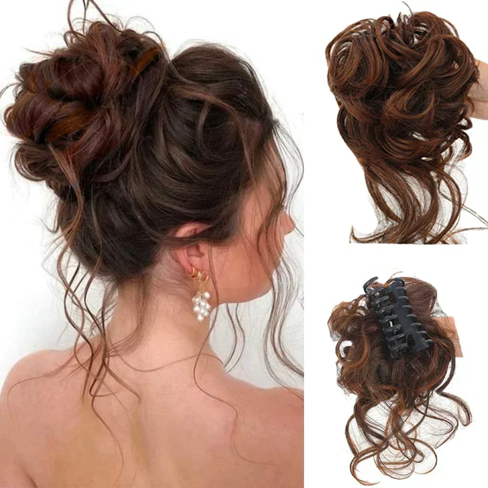 Clip-In Bun Natural-Looking Curls & Instant Volume