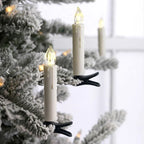 Clip-On Candle Cordless Realistic Flicker Remote & Timer