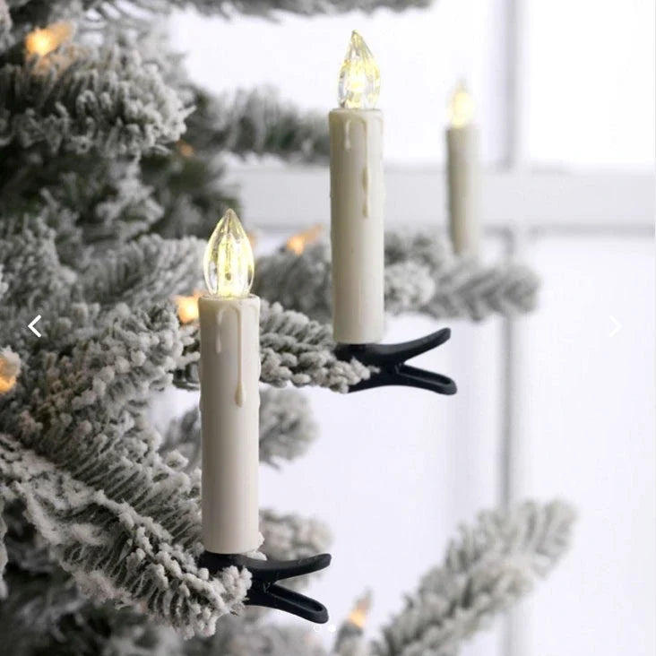 Clip-On Candle Cordless Realistic Flicker Remote & Timer