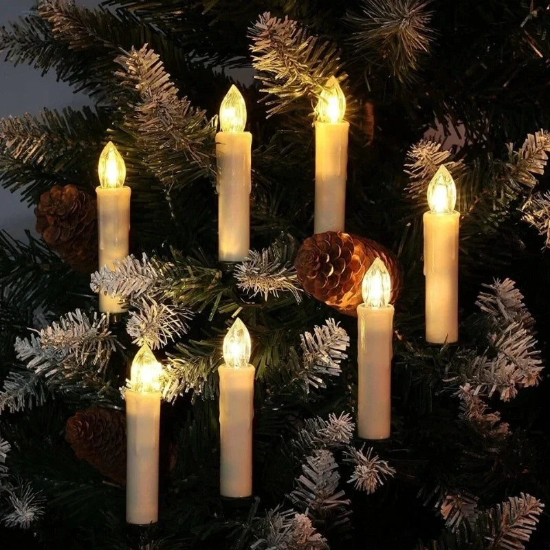 Clip-On Candle Cordless Realistic Flicker Remote & Timer