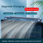 Clip-On Desk Fan LED Light Strip & USB Rechargeable