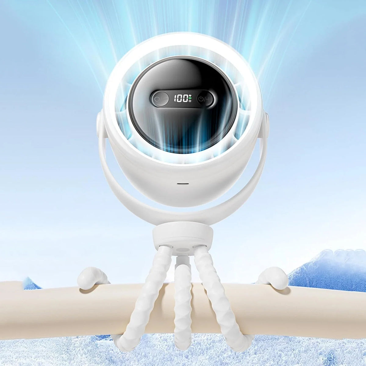 Clip-On Fan USB-C Rechargeable Night Light